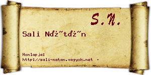 Sali Nátán névjegykártya
